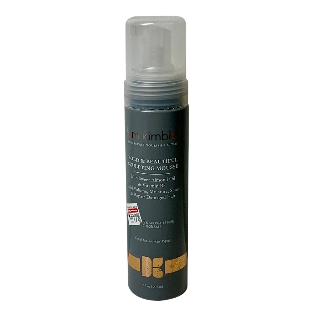 Kim Kimble Bold and Beautiful Sculpting Mousse Sweet Almond Oil for Repair Damaged Hair 7Oz (207ml)